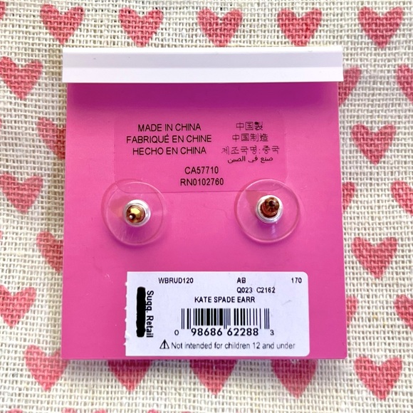 kate spade ♠️ Iridescent Square Earrings with Golden Setting - Picture 11 of 11